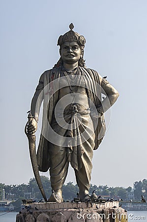 Bhopal King Bhoj Statue at Upper Lake Stock Photo