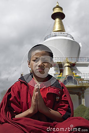 Bhutan - Buddhist Monks Editorial Stock Photo