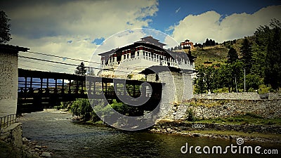 Bhutan Temple Stock Photo