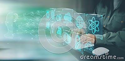 BI-Business intelligence of Chat Ai. Process data driven insight to make wise decisions. Artificial intelligence using AI smart Stock Photo
