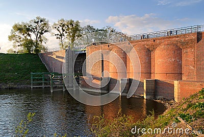 Biala Gora sluice complex, Poland Stock Photo