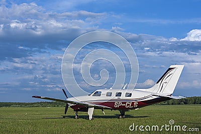 Bialystok , Poland , June 4, 2016: business travel by plane Editorial Stock Photo