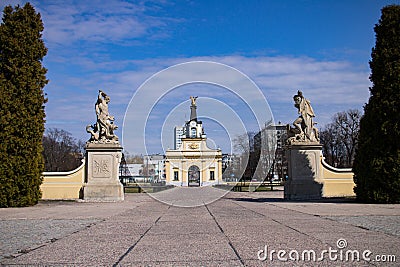 View from the courtyard of the Branicki Palace. Editorial Stock Photo