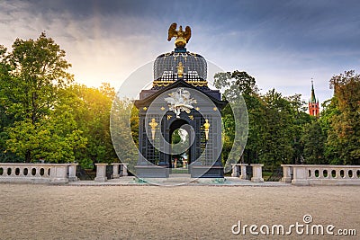 Bialystok, Poland - September 17, 2018: Beautiful gardens of the Branicki Palace in Bialystok, Poland. Bialystok is the largest Editorial Stock Photo