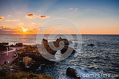 Biarritz france ocean sky Editorial Stock Photo