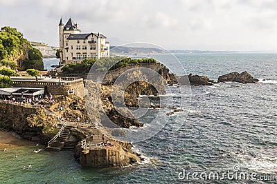 Villa Beltza, Biarritz, France Editorial Stock Photo