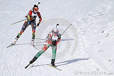 Biathlon race Editorial Stock Photo