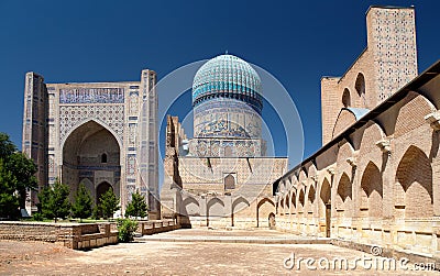 Bibi-Khanym mosque - Registan - Samarkand - Uzbekistan Stock Photo