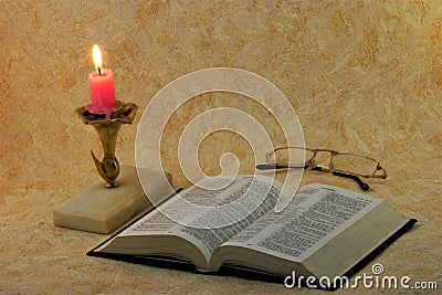 The Bible is a collection of sacred ancient texts of Christians Stock Photo
