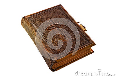 Bible with cross Stock Photo