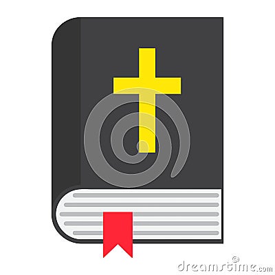 Bible flat icon, easter and holiday, book sign Vector Illustration