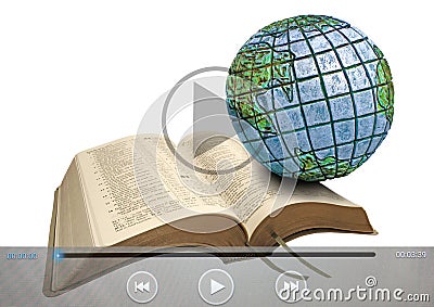 Bible global preaching video clip icons Stock Photo