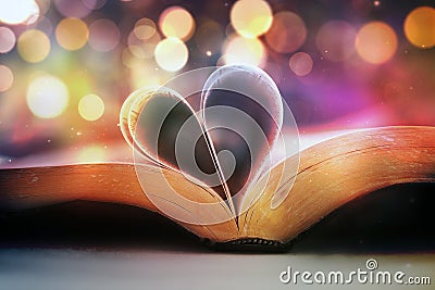 Bible and heart Stock Photo