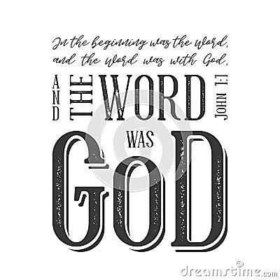 Bible quote typography Vector Illustration