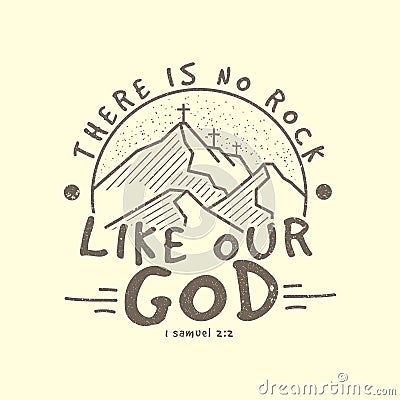 Bible quote in typograpy and illustration Cartoon Illustration