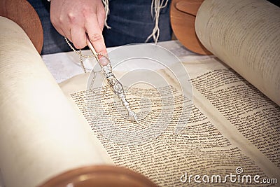 Bible scrolls, torah Stock Photo