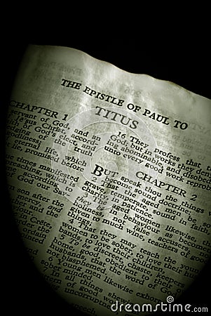 Bible Series Titus sepia Stock Photo