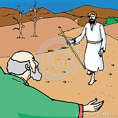 Bible stories - The Parable of the Lost Son Cartoon Illustration