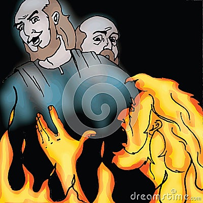 Bible stories - The Rich Man and Lazarus Cartoon Illustration