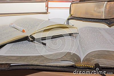 Bible Study Jounaling Stock Photo