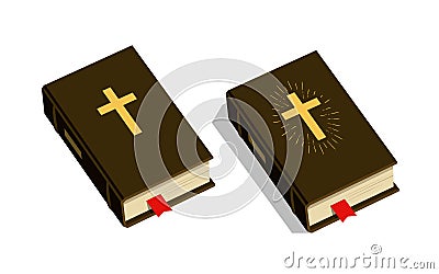 Bible symbol. Worship, church, psalm icon. Vector illustration Vector Illustration