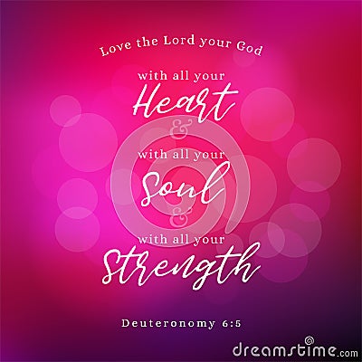 Bible verse about commandments of god Vector Illustration