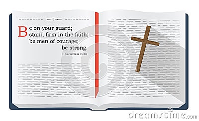 Bible verses about being on guard Cartoon Illustration