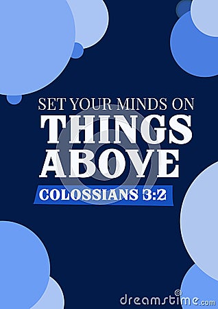Bible Verses " set your minds on things above colossians 3:2 Stock Photo