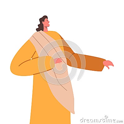 Biblical Apostle One Of Twelve Individuals Chosen By Jesus Christ To Spread The Gospel And Teachings Of Christianity Vector Illustration