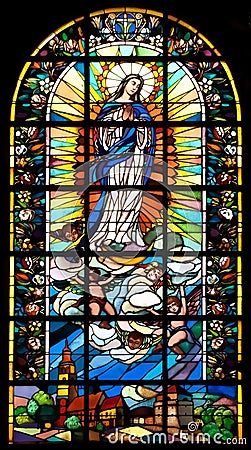 Biblical stained glass Editorial Stock Photo