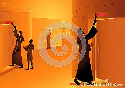 Sacrifice of Passover Vector Illustration