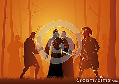 Kiss of Judas Vector Illustration