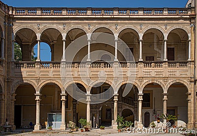 Biblioteca nazionale of Palermo. Sicily, Italy. Stock Photo