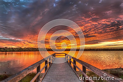 Bibra Lake Sunrise Stock Photo