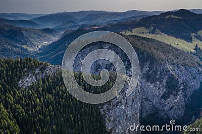 Bicaz gorge seen from a drone Stock Photo
