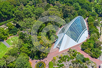 Bicentennial Conservatory at Botanic garden in Adelaide, Australia Editorial Stock Photo