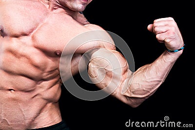 Bicep close up Stock Photo