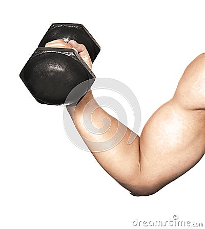 Bicep curl Stock Photo