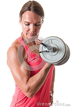 Bicep Curl Stock Photo