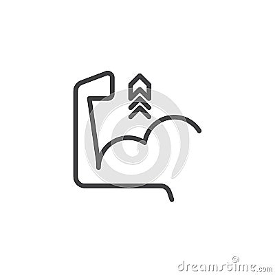 Biceps Flex Arm line icon Vector Illustration