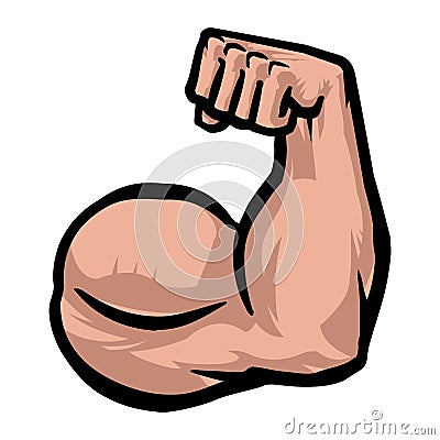 Biceps Flex Arm Vector Icon Vector Illustration