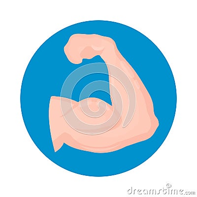 Biceps icon. isolated on white background. Vector Illustration