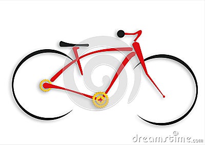 Bicycle Cartoon Illustration