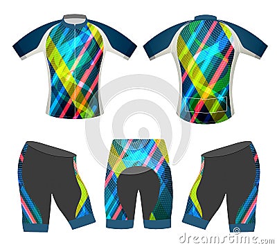 à¸ºBicycle apparel sports t-shirt vector Vector Illustration