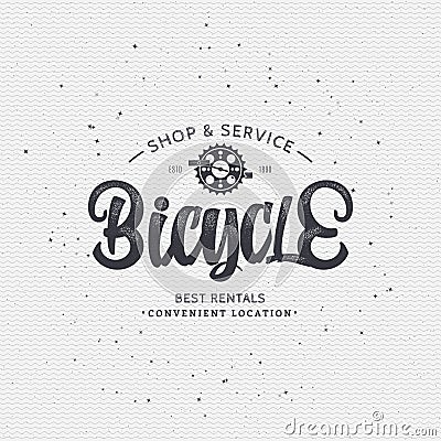 Bicycle badge insignia for any use such as signage design corporate identity, prints on apparel, stamps Vector Illustration