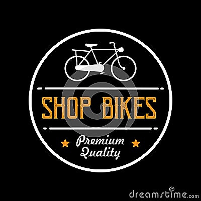 Bicycle Badge and Logo, good for print Stock Photo