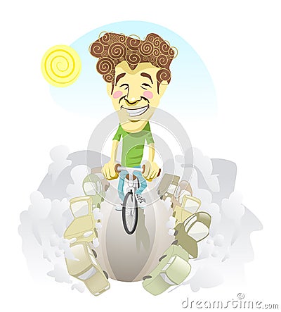 Bicycle, the best transport Vector Illustration