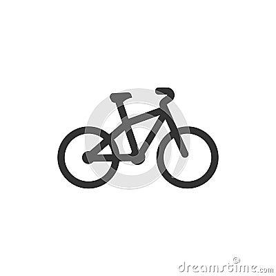 Bicycle icon flat Vector Illustration