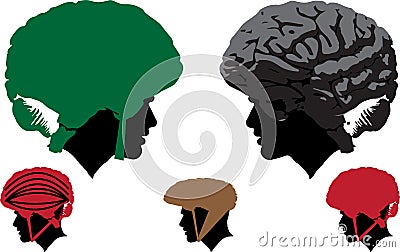 Bicycle brain form helmet concept Vector Illustration