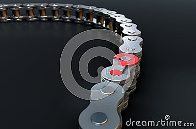 Bicycle Chain Missing Link Stock Photo